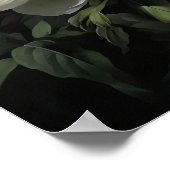 White Peony Flowers Art Imprimer Poster (Coin)