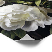 White Peony Flowers Art Imprimer Poster (Coin)