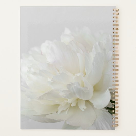 White Peony Minimalist Planner (Dos)
