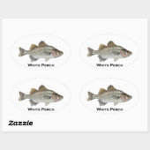 White Perch Ovale Sticker (Vel)