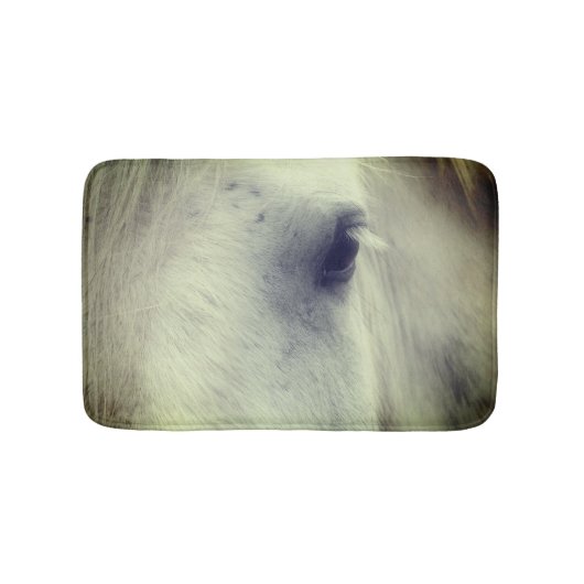 White Percheron Horse Eye Badmat (Voorkant)