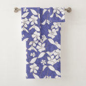 White Periwinkle Flowers Bad Handdoek (Insitu)