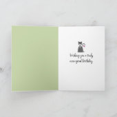 White Persian Birthday Cat Kaart (Binnen)