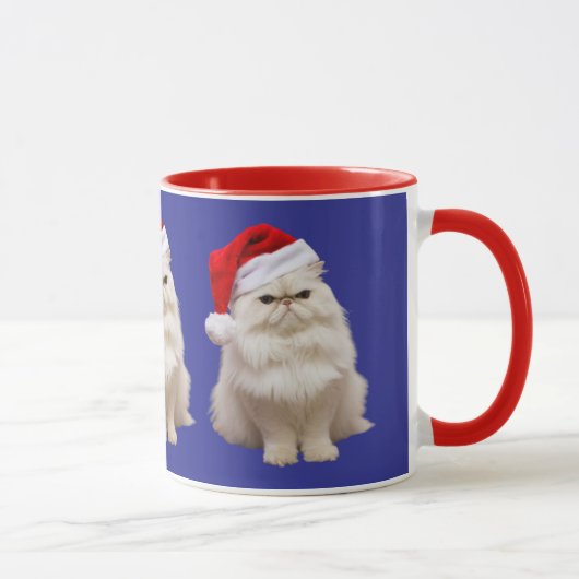 White Persian Christmas Mug (Droite)