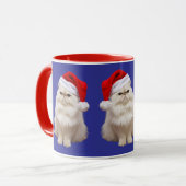 White Persian Christmas Mug (Devant gauche)