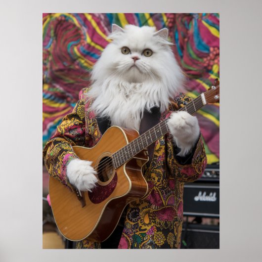 White Persian Rocker Poster (Voorkant)