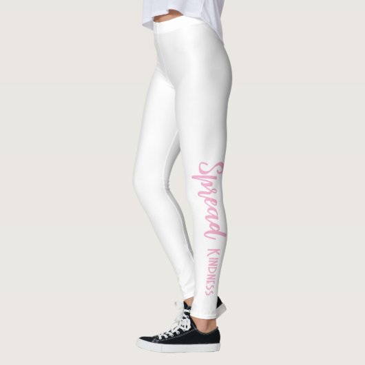 White Personalized Leggings Spread Kindness (Gauche)