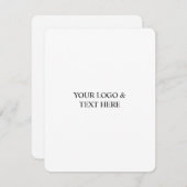 White Personalized – Your Logo & Text Here (Voorkant / Achterkant)