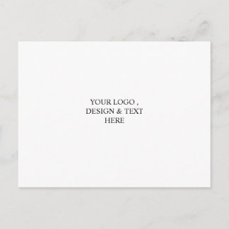White Personalized – Your Logo & Text Here Briefkaart