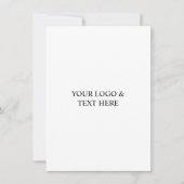 White Personalized – Your Logo & Text Here Feestdagenkaart (Voorkant)