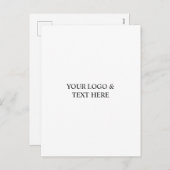 White Personalized – Your Logo & Text Here Feestdagenkaart (Voorkant / Achterkant)