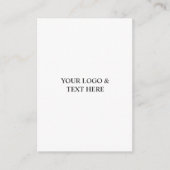 White Personalized – Your Logo & Text Here Informatiekaartje (Voorkant)