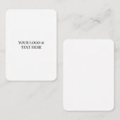 White Personalized – Your Logo & Text Here Informatiekaartje (Voorkant / Achterkant)