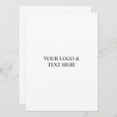 White Personalized – Your Logo & Text Here Kaart (Voorkant / Achterkant)