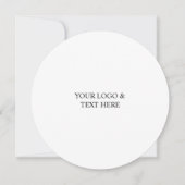 White Personalized – Your Logo & Text Here Kaart (Voorkant)