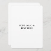 White Personalized – Your Logo & Text Here Kaart (Voorkant / Achterkant)