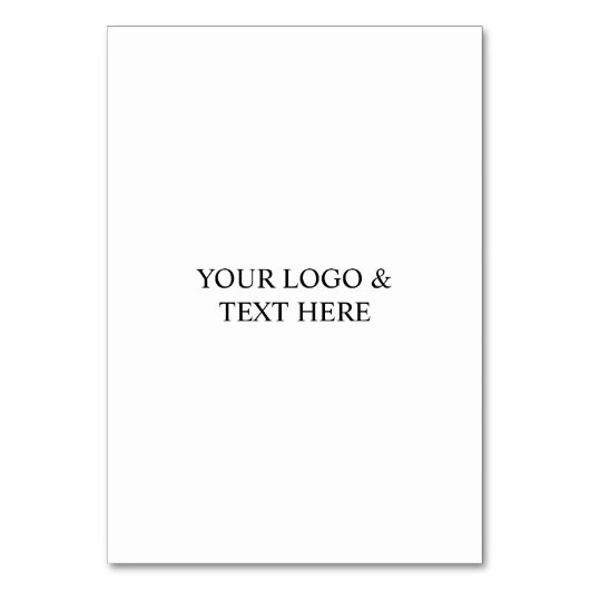 White Personalized – Your Logo & Text Here Kaart (Voorkant)