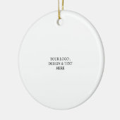 White Personalized – Your Logo & Text Here Keramisch Ornament (Links)