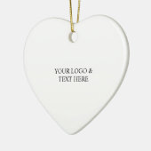 White Personalized – Your Logo & Text Here Keramisch Ornament (Links)