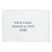 White Personalized – Your Logo & Text Here Kussensloop (Voorkant)