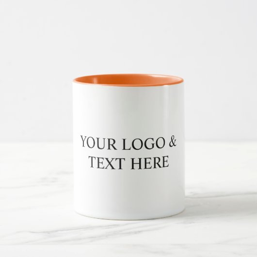 White Personalized – Your Logo & Text Here Mok (Midden)