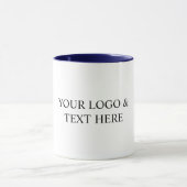 White Personalized – Your Logo & Text Here Mok (Midden)