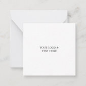 White Personalized – Your Logo & Text Here Notitiekaartje (Voorkant)