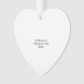 White Personalized – Your Logo & Text Here Ornament (voorkant)