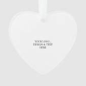 White Personalized – Your Logo & Text Here Ornament (voorkant)