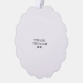 White Personalized – Your Logo & Text Here Ornament Kaart (Links)