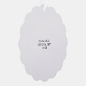 White Personalized – Your Logo & Text Here Ornament Kaart (Rechts)