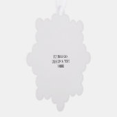White Personalized – Your Logo & Text Here Ornament Kaart (Rechts)