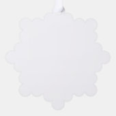 White Personalized – Your Logo & Text Here Ornament Kaart (Achterkant)