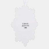 White Personalized – Your Logo & Text Here Ornament Kaart (Rechts)