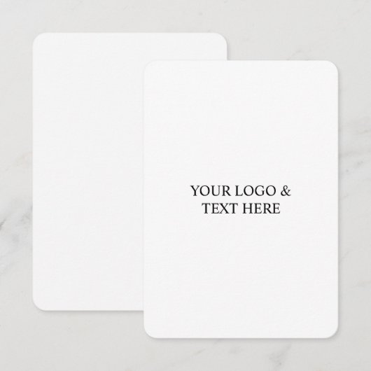 White Personalized – Your Logo & Text Here RSVP Kaartje (Voorkant / Achterkant)