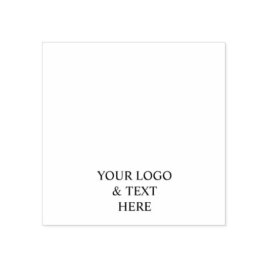 White Personalized – Your Logo & Text Here Rubberstempel (Afrduk)