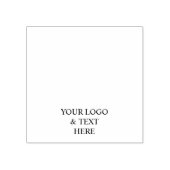 White Personalized – Your Logo & Text Here Rubberstempel (Afrduk)