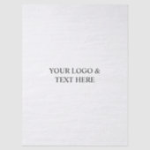 White Personalized – Your Logo & Text Here Tissuepapier (Voorkant)