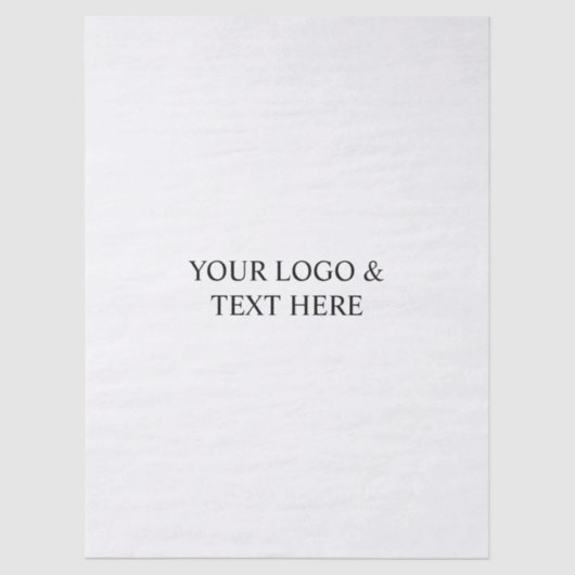 White Personalized – Your Logo & Text Here Tissuepapier (Voorkant)