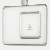 White Personalized – Your Logo & Text Here Verzilverd Kader Ornament (Links)
