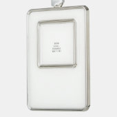 White Personalized – Your Logo & Text Here Verzilverd Kader Ornament (Links)