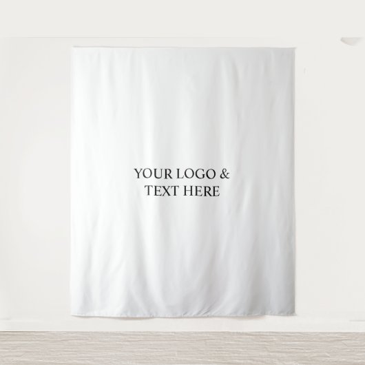 White Personalized – Your Logo & Text Here Wandkleed (Voorkant)