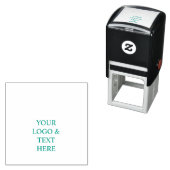 White Personalized – Your Logo & Text Here Zelfinktende Stempel (In situ)