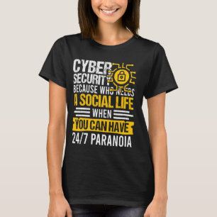 White Pet Hacker voor Cyber Warrior en Ethical Hac T-shirt