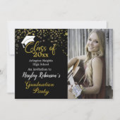 White Pet Photo Graduparty Invitation (Voorkant)