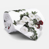 White Petunia Stropdas (Opgerold)