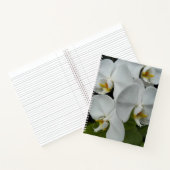 White Phalaenopsis Orchids Floral Notitieboek (Binnen)