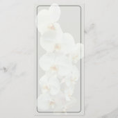 White Phalaenopsis Orchids Wedding Menu (Achterkant)