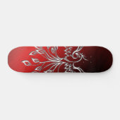 White Phoenix Rises Red in Black Ashes Skateboard (Horizontaal)