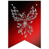 White Phoenix Rises Red in Black Ashes Vlaggetjes (Eerste vlag)
